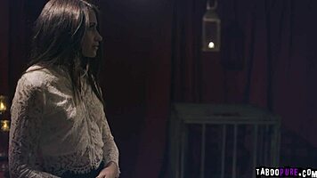 Dominant Derrick Pierce Starts Rough Sex With Sexy Teen 18+ Avi Love In BDSM Dungeon