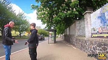 Pretty teen lassie with tattoos demonstrates amazing sex skills for rich male in amateur couple scene