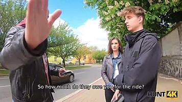 Pretty teen lassie with tattoos demonstrates amazing sex skills for rich male in amateur couple scene