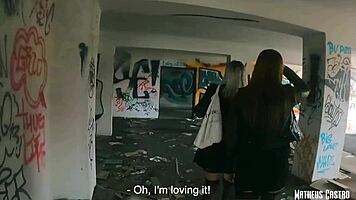 Redhead Fucks At Outdoor Party