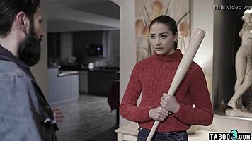 paranoid teen bitch feels fear as she's fucked roughly by a perv stranger