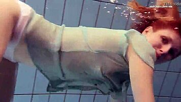 Tiny Ass In A Dress Called Nastya Enjoys Pool Time