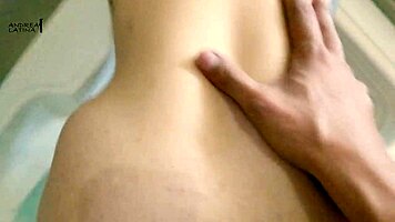 This horny mature latina woman takes a young man to a motel for first time sex!