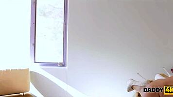 young bride engages in intimate relations with older man in amateur setting