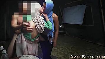 Hairy Muslim Sneaks Base for Hardcore Action