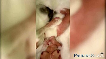 Girl masturbates in bathroom and fucks herself with dildo