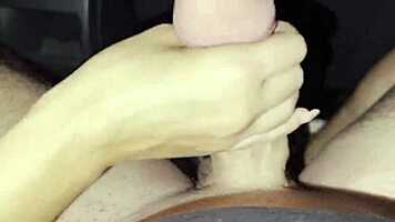 While returning home from cinema in car with friends, I started sucking the cock of the guy behind me 😈