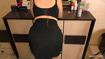 Amateur step sister gets cum in her tight anal hole