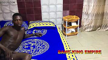 Bang King got slammed by his girlfriend with a big black cock while alone at home