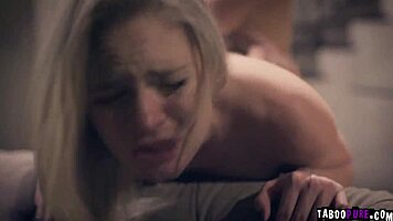 Homeless Blonde Teen Deepthroats Kind Man!