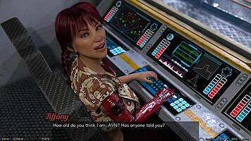 Flirting With Cute Half-Robot Girl In Space Adventure