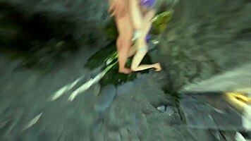 Wanna Join Emilia's Hentai Game for Public Beach Fucking?