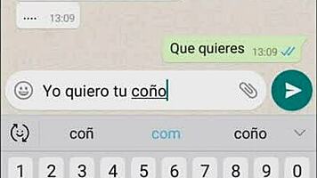 My sister-in-law's whore sends everything on whatsapp