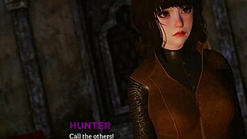 i love this cute teen in big tits outfit playing hentai game