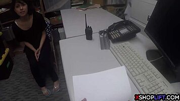 Hot Teen Thief Fucked By A Security Guard To Avoids Jail