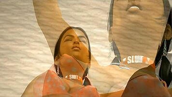 Skinny Brunette Takes Monster Black Cock in Beach House Anal