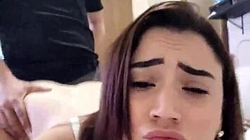 Teen Takes Huge Cock in Ass Doggy Style