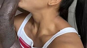 sloppy blowjob with deep throat from horny teen 😍