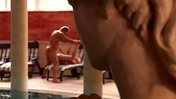 Hot Blonde Girl Relaxing at the Spa