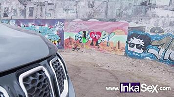 Big Ass Latina Caught Peeing On Street After Party, Then Fucked By Stranger In Outdoor Encounter