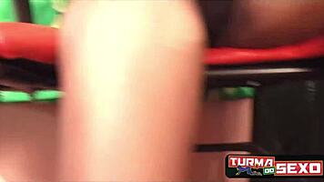 Married Teen 18+ Panther Style Blows Big Cock with Frotinha Porn Star in Wild Action