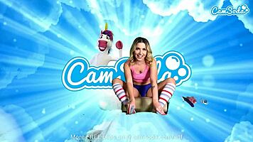 Dude, this petite blonde teen 18+ cums hard in VR masturbation! 😍