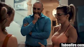 Young Blonde Cheerleader Pressured Into Threesome With Milf Coach And Hubby