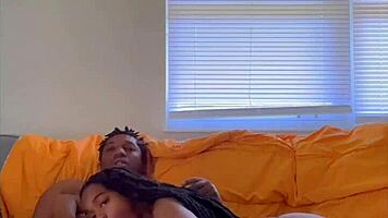 I'm a hot ebony teen 18+ loving this big black cock ride. Sucking and cowgirl feels so damn good!