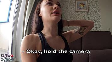 Brunette Deepthroats Big Dick