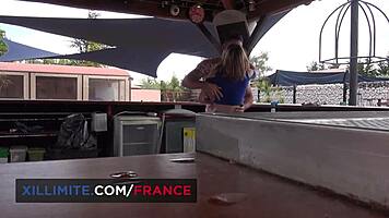 hot teen on holidays hooked up with bartender