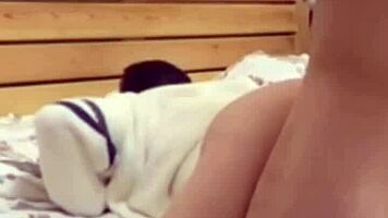sister's sexy ass riding brother in doggystyle bareback
