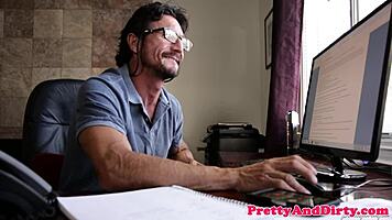 glam daughter hungry for her dads buds cock in taboo blowjob