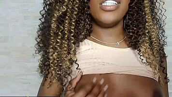 Teen Ebony Squirts During Virtual Guided Masturbation Session