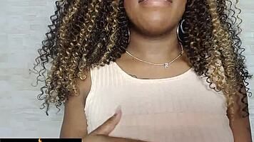 Teen Ebony Squirts During Virtual Guided Masturbation Session