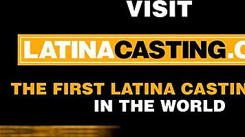 latina casting - adorable small 18+ tits teen 18+ gets her tight pussy smashed in garage