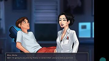 Summertime Saga 32 • Hot Asian Teacher Jerks Student Off.