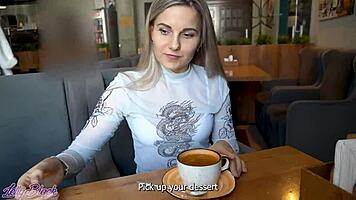 Hey Letty Black, feeling that remote vibrator in a crowded cafe?