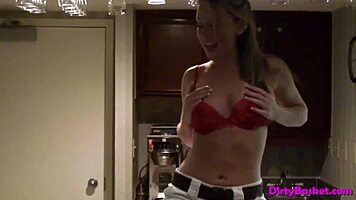 Sexy Redhead Teen 18+ Strips at Bar