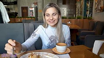 Hey Letty Black, feeling that remote vibrator in a crowded cafe?