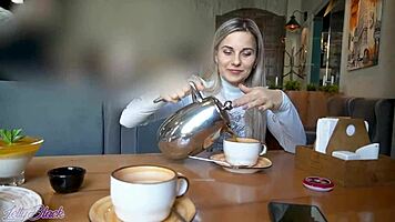 Hey Letty Black, feeling that remote vibrator in a crowded cafe?