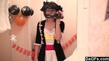 Sexy Caribbean Pirate Girl Feels Excited Stripping For The Webcam