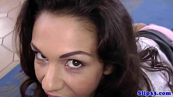 Classy euro teen 18+ sucks old man's cock