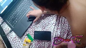 Barbara Alves, hot blonde teen 18+, sucks monster cock as prostitute