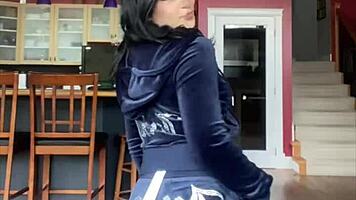 Babe unboxes and tries on juicy couture velour tracksuit