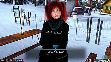 in double homework, hot redhead teens play a sexy game together