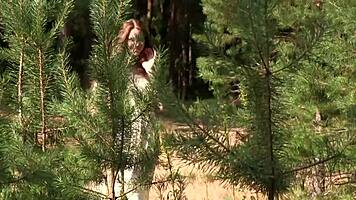 Nicole Greeting Nature With Open Arms And Naked