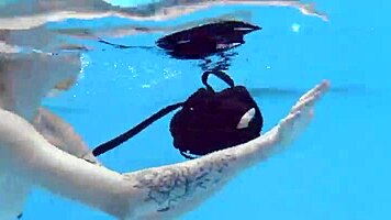 Mimi Cica Gets Horny Underwater with Ex Girlfriend, Showing Natural Tits and Ass