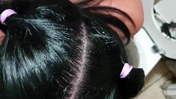 emo bondage slut dragged to toilet for piss and cock sucking