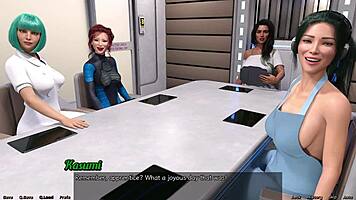 Teen stranded in space becomes master's curvy apprentice