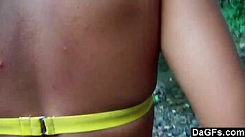 Saucy Teen Loves Outdoor Blowjob